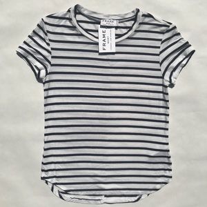FRAME Striped Classic Crew T-Shirt